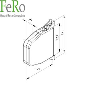 Rolladengurtwickler weiß für 14mm Rolladengurt